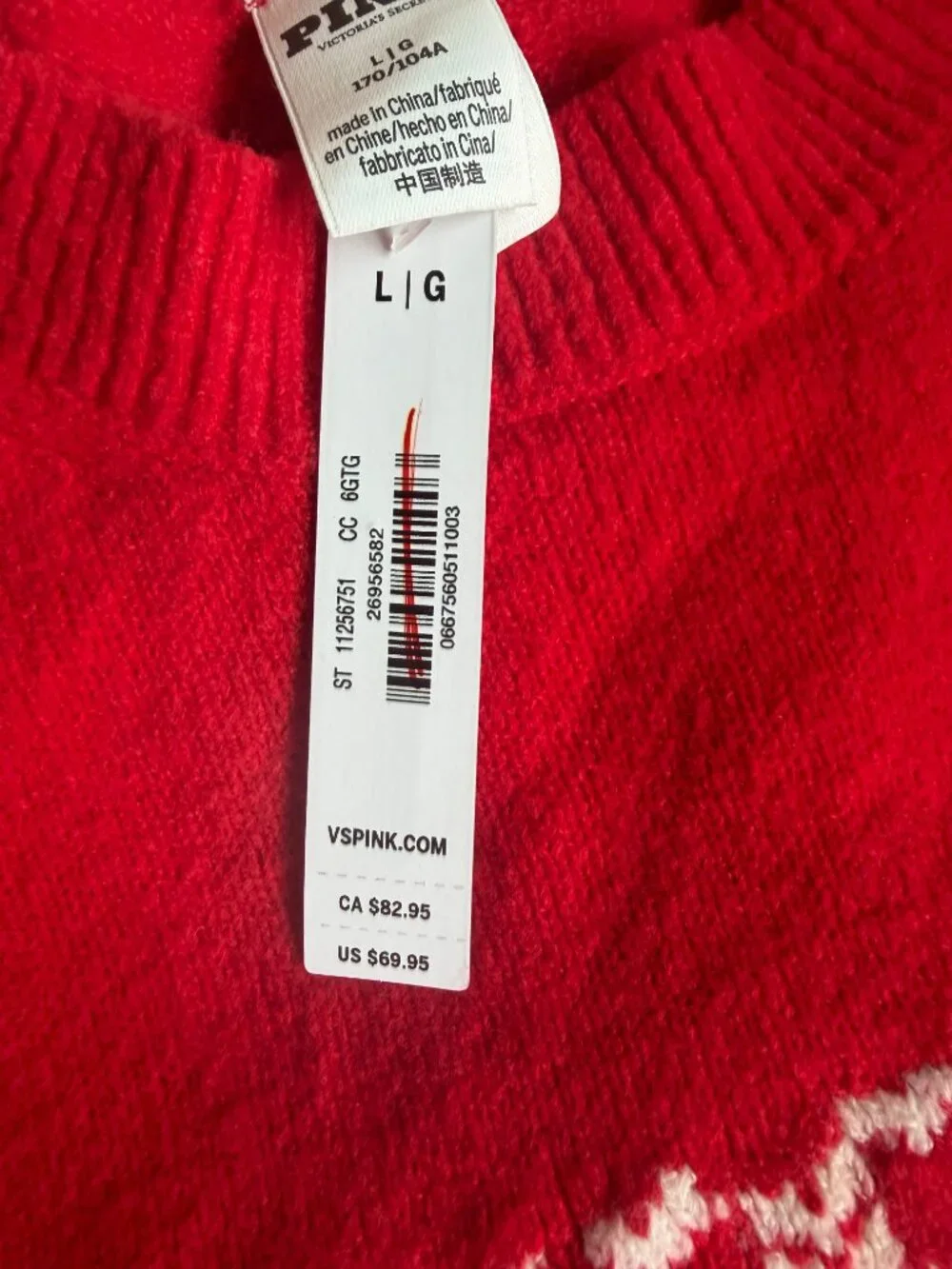 TWO (2) of PINK Victoria Secret Collegiate Knit Crewneck Sweater NEW with TAGS - Picture 8 of 12